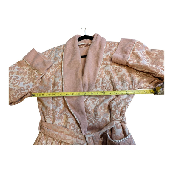 Victoria's Secret Dusty Pink Satin Medallion Belted Midi Robe XS Cozy - Picture 3 of 8